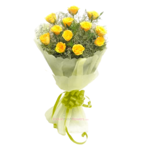 Gladness & Affection 12 Yellow Roses