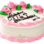 3 Half Kg Strawberry Cake